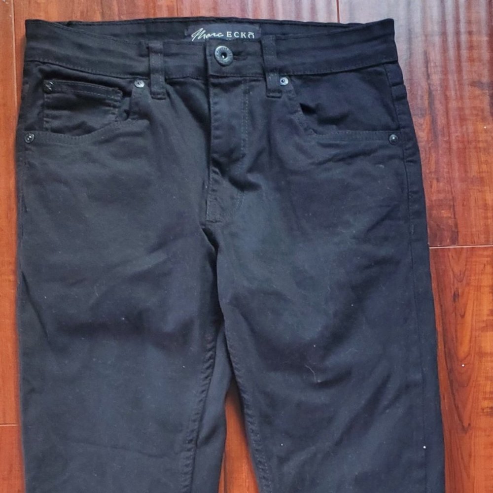 MARC ECKO Mens Cut and Sew Black Jeans Sz 30X31